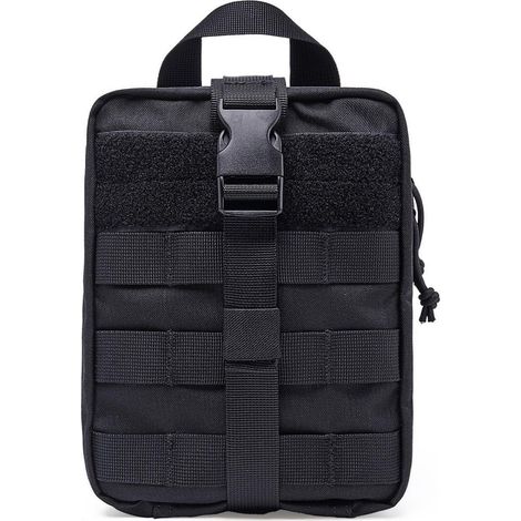 Taktische IFAK Tasche MOLLE Rip-Away Schwarz für Notfall & Outdoor