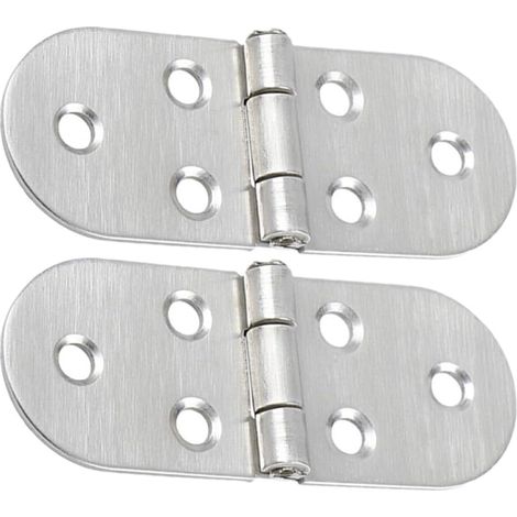 Charnière de Table Pliante en Acier Inoxydable 2pcs, Argenté (1/5)