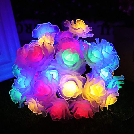 Guirlande Lumineuse Solaire - 20 LED - 15,75 Pieds - 8 Modes - Étanche IP65 - Pour Jardin Patio Extérieur Chambre - 1 Pièce (1/5)