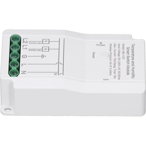 Temperatur- und Feuchtigkeitssensor, intelligentes Schaltmodul mit Timer, Fernbedienung, Sensor, 90–250 V (1/5)