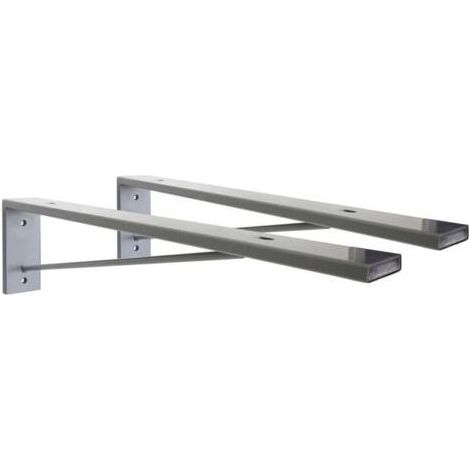 Lot de 2 équerres de fixation invisible pour plan de travail (1/2)