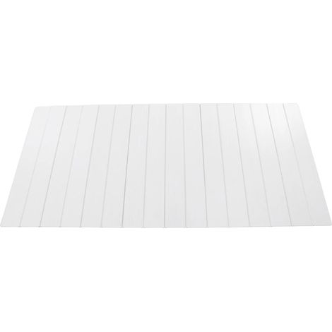 Couvercle de baignoire pliable, facile à nettoyer, rétention de chaleur, BLANC (1/2)