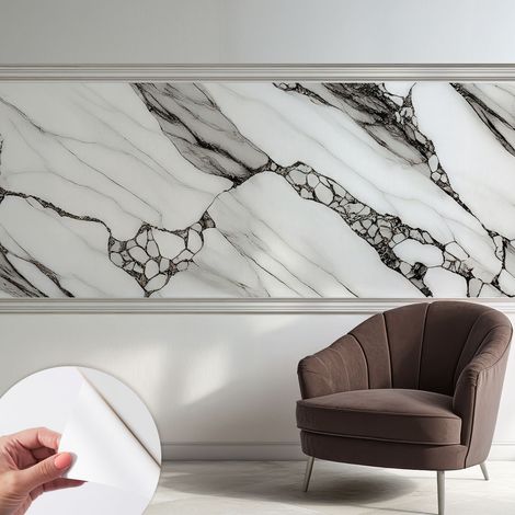 Papier peint autocollant adhésif avec imprimé motifs uniques apparence moderne Motif en pierre 250x104 cm (1/5)