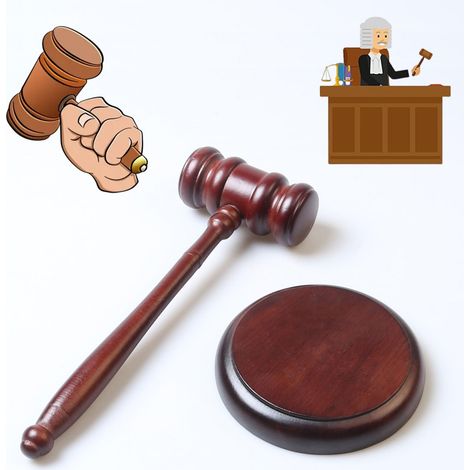 Maillets en Bois,Juge marteau,Marteau de vente aux enchères,Gavel du juge,Marteau de vente aux enchères en bois,Parfait pour Juge, Avocat,Tribunal aux Enchères,Entreprise,étudiant (1/5)