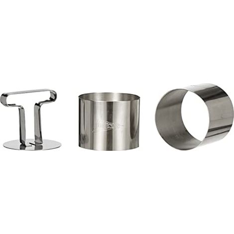 Set di 2 anelli per snack in acciaio inox con pressino da 7 cm - Patisse (1/4)