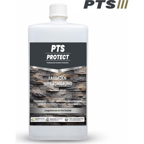 PTS Protect Fassadenimprägnierung – 1L wasserbasierter Schutz für Fassaden, hydrophob und Schmutzabweisend (1/5)