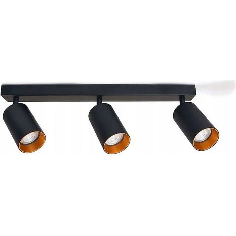Eris Gold x3 LED-Aufbauleuchte mit Halogenfunktion für Wand/Decke, schwarz (1/5)