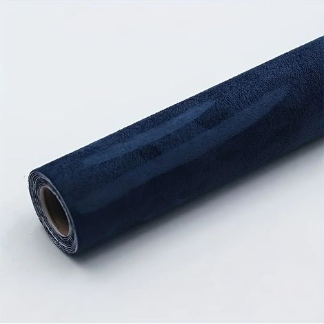 Ensemble de trois pièces - (Bleu foncé, 50X300cm) Matériau DIY : Rouleau de daim auto-adhésif mat avec un support adhésif puissant. (1/4)