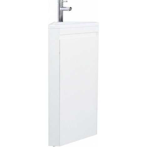 Ensemble lave-mains SORRENTO d'angle sur pieds avec robinet noir (1/5)
