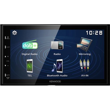 Kenwood DMX129DAB Doppel-DIN Moniceiver Bluetooth®-Freisprecheinrichtung, DAB+ Tuner, Anschluss für