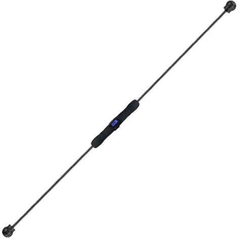 Barre de fitness élastique avec compteur, entraînement musculaire poignée ergonomique pour salle à domicile et extérieur, noir, type indétachable. (1/5)
