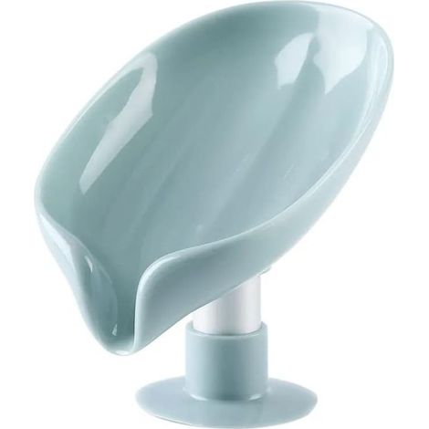 1 Piece Soap Dish Suction Cup - Shower Soap Dish - Kitchen Sponge Holder - Soap Dish with Drain (Green) (1/4)