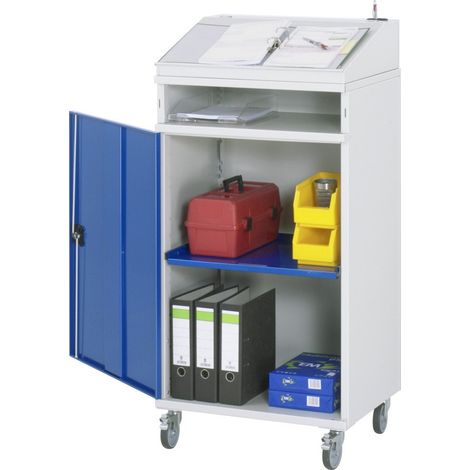 Rau Beistellschrank Stehpult 01, B650xT520xH1235/1345mm, mobil