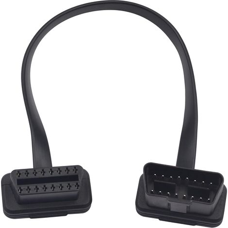 OBD2 rallonge Câble 30cm, 16 broches OBD-2 mâle vers femelle câble plat pour scanner OBD2 automobile et tous les équipements OBD II (1/5)
