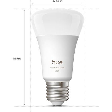 Philips Hue LED lot de 3 Ampoules Standard E27 (A60) Lumière blanche et colorée - White and Color Ambiance (1/5)