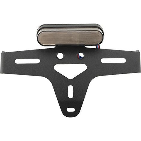 Support de plaque d'immatriculation de moto, fixation arrière, noir (1/5)