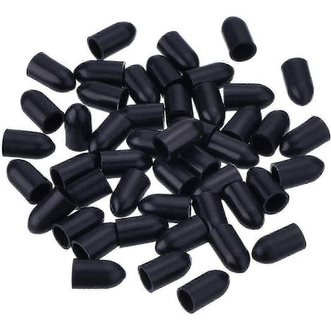 Bouchons PVC noirs pour becs verseurs de vin, 50 pièces - accessoires de bouteille,1 (1/2)