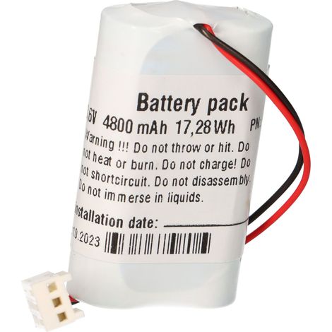 Lithium Batteriepack mit Kabel und Molex Stecker Mignon AA Zellen 3,6V 4800mAh (1/5)