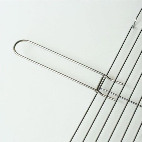 2 pcs Lève-Grille en Acier Inoxydable Levier de Grille de Barbecue poignées Grille de Barbecue soulever Facilement grilles Chaudes (1/5)