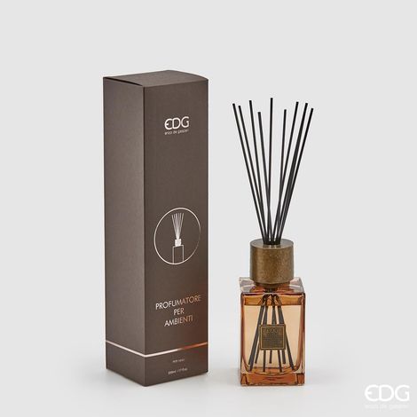 EDG Profumatore Bottiglia Quadrata Con Bastoncini Pepe Nero 500 ml (1/3)