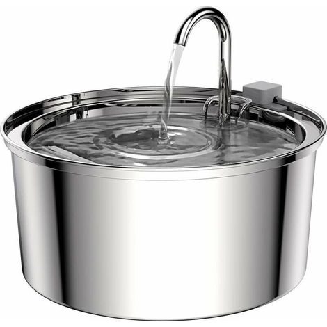 Fontaine à Eau pour Chat 3,2L en Acier Inoxydable avec Pompe Silencieuse Améliorée et Filtre de Rechange Inclus (1/5)
