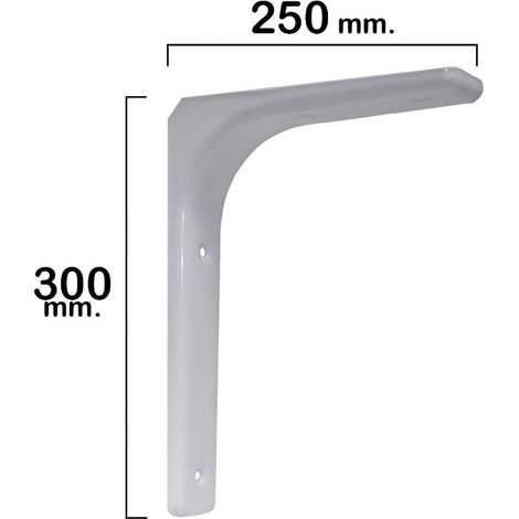 Palomilla Reforzada Blanca 300x250 mm.