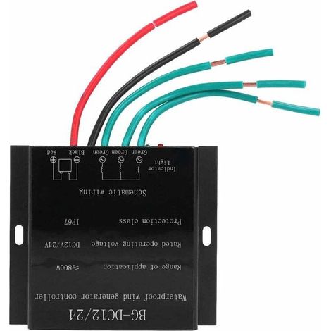 Contrôleur de Générateur D'éolienne FO8-12/24V 800W, Régulateur de Contrôleur de Charge D'éolienne éTanche IP67, Avec éTanchéIté Complète Conception Complètement éTanche——,