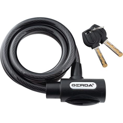 FAHRRADSCHLOSS, KABEL, SCHWARZ, RUNDER KÖRPER. FLEX 1200/10V