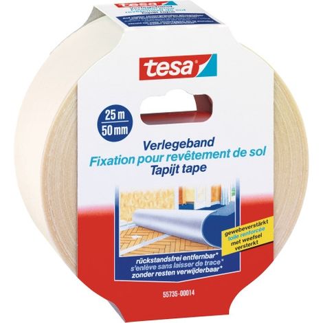 FIXATION POUR REVÊTEMENT DE SOL TESA (L X B) 25 M X 50 MM TRANSPARENT 55735-ADHÉSIF (1/2)