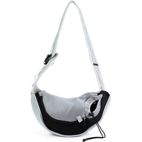 Sac Bandoulière Pour Chien - Maille Respirante - Tissu Oxford - S ou L - Pour Transport Mains Libres (1/5)
