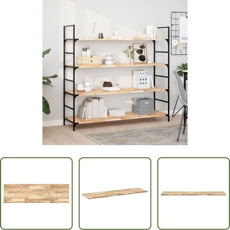 Bois d'acacia -  Étagère flottante 160x40x2 cm bois d'acacia massif non traité (1/5)