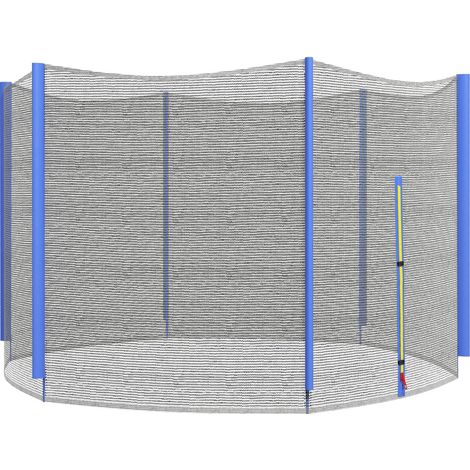 Filet de remplacement pour trampoline, filet de sécurité avec 1 porte zipée pour trampoline Ø305 cm et 6 poteaux (1/5)