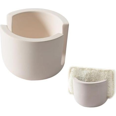 Porte-éponge en Diatomite,Organisateur D'éponge de Savon a Vaisselle a Séchage Rapide,Evier Absorbant l'eau,Panier de Séchage en Pierre pour Évier de Cuisine et de Salle de Bain (1/5)