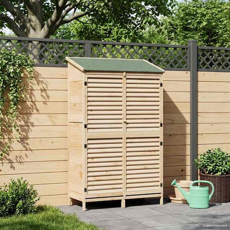 vidaXL Capanno da Giardino Naturale 106 x 56 x 176,5 cm