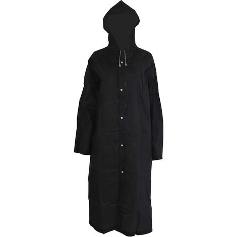 Imperméable transparent en EVA, imperméable et tendance pour le camping, noir (1/4)