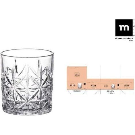 31 cls vaso cristal tallado milan lamediterranea - caja 6 unidades