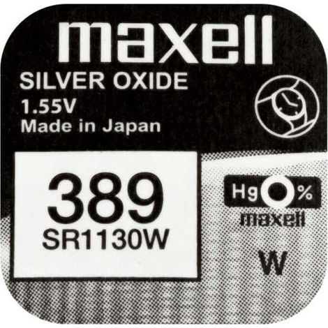 Pile montre 389 Maxell Silver Oxide Sr1130sw 389/maxell (1/2)