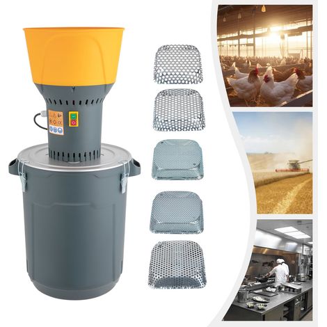 Moulin à grains électrique de 1 300 W, équipé de 5 tamis, idéal pour moudre des céréales, des épices et du café à la maison, avec un moteur à noyau en cuivre (50 L)