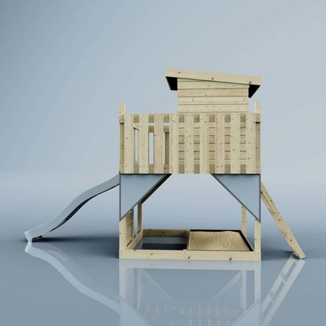 PolarPlay Stelzenhaus Polarlicht aus Holz in Blau