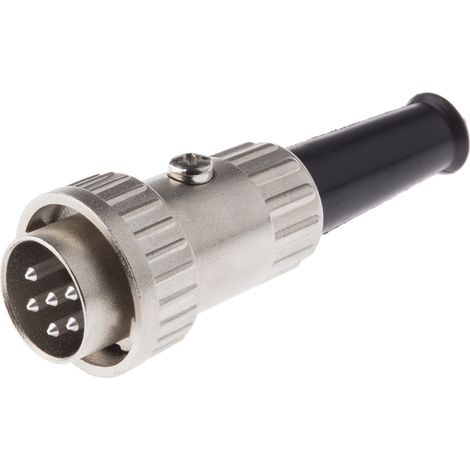 Connecteur DIN RS PRO, 6 contacts, Mâle, Montage sur câble ( Prix pour 1 )