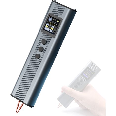 Poste à souder à point portable écran LCD 11 niveaux réglables double impulsion pour piles bouton cylindriques et bandes nickel 0.1-0.3mm (1/5)