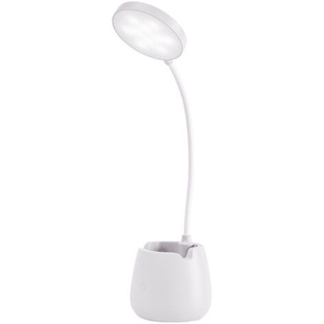 BUNTHAUS Lampe de Bureau LED Puissante, Lampes de Table Dimmable 3 Niveaux de Luminosité Protection des Yeux Contrôle Tactile Desk Lamp Sans Fil USB (1/3)