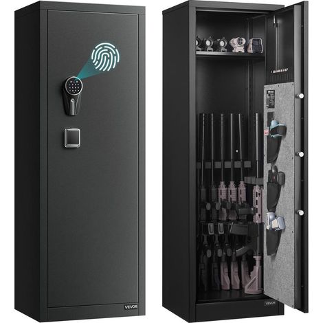 Tireurs et Chasseurs Accès Rapide Biométrique Armoire Coffre-Fort Armes à Feu Capacité 8-10 Fusils et 3 Poches (1/5)