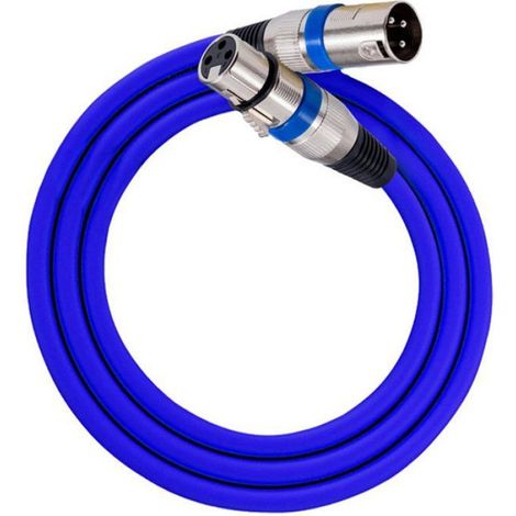 3X Câble XLR 3 Broches Mâle/, sur Panneau, Vers Connecteur XLR /Mâle, Convertisseur D'Extension Microphone Traversant, Bleu (1/2)