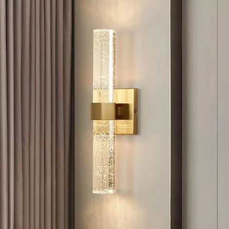 Lampe murale LED intérieure, lampe murale moderne 12W rotative à 360°, lampe murale LED dorée, convient pour la chambre, le salon, le couloir, l'escalier, lacuisine, lumière blanche chaude 3000K. (1/4)