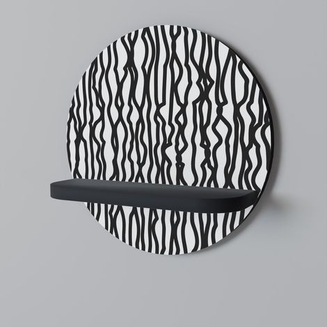 LUNA LINES Rundes Regal Schwarz (1/5)