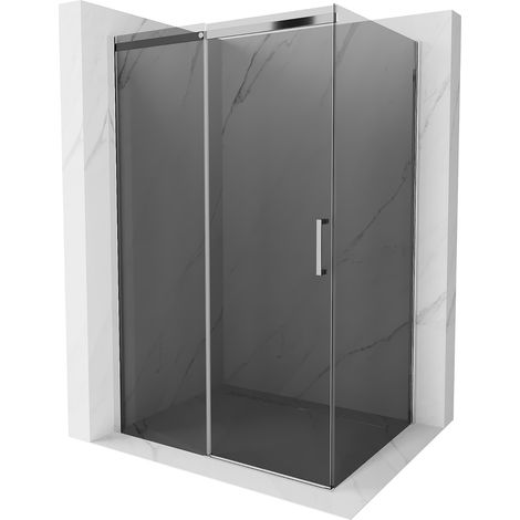 Mexen Omega cabine de douche coulissante 150 x 90 cm, graphite, chrome - 825-150-090-01-40 (1/5)