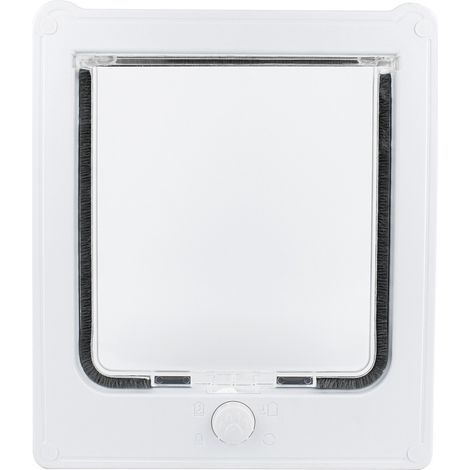 Gatera grande para puertas interiores (dimensiones exteriores: 27,5 cm x 23,5 cm) con mecanismo de cierre de 4 posiciones para puertas exteriores. (1/5)