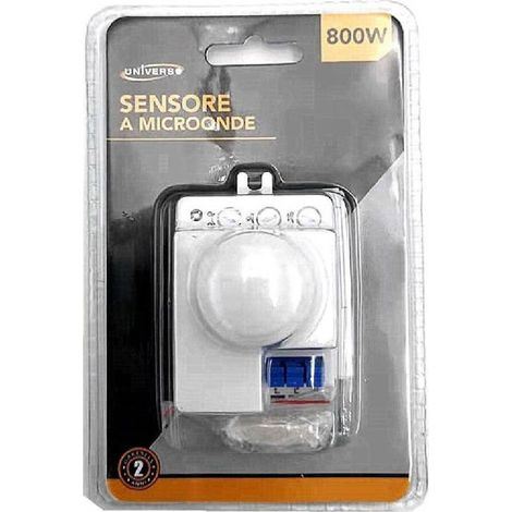 TRADE SHOP - Sensore Di Movimento A Microonde Yce2001b Per Lampade Lampadine Led Max 800w Ip20 - (1/5)