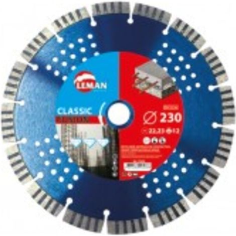 DISQUE DIAMANT SEGMENTS BETON ARME 125X22.23 - 770125 - LEMAN